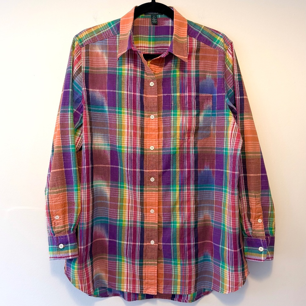 Lauren Ralph Lauren Madras Plaid Colorful Rainbow Preppy Southwest Spring Summer